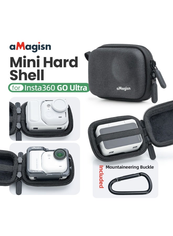 aMagisn حقيبة تخزين من aMagisn لكاميرا Insta360 GO Ultra – حقيبة حماية مبطنة بالمخمل متوافقة مع الغطاء السيليكوني أو القفص - Image 2