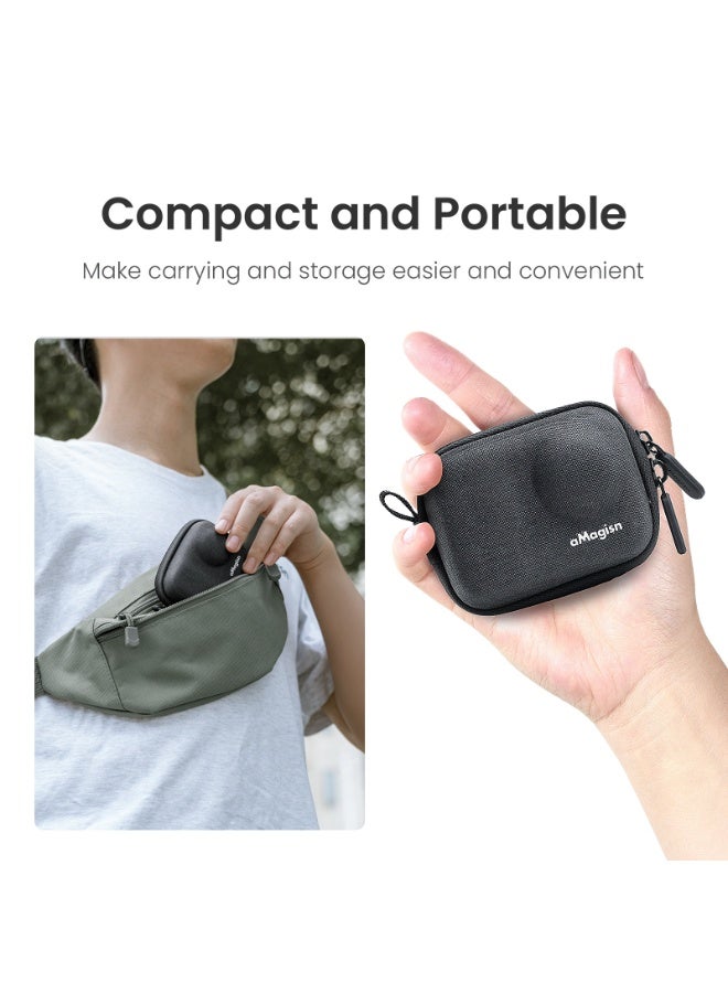 aMagisn حقيبة تخزين من aMagisn لكاميرا Insta360 GO Ultra – حقيبة حماية مبطنة بالمخمل متوافقة مع الغطاء السيليكوني أو القفص - Image 3