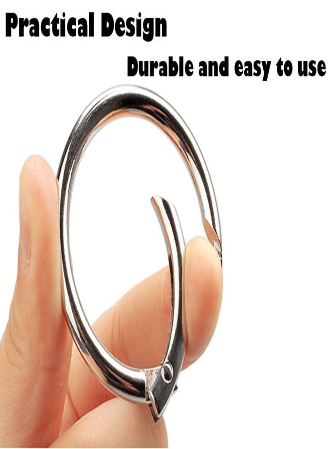 ZLYY Suitable for Women Crossbody Bag Silver O Spring Ring Fittings, 32mm x 42mm/1.26” x 1.65” (ID x OD) Handbag Buckle, 4Pcs - Image 4