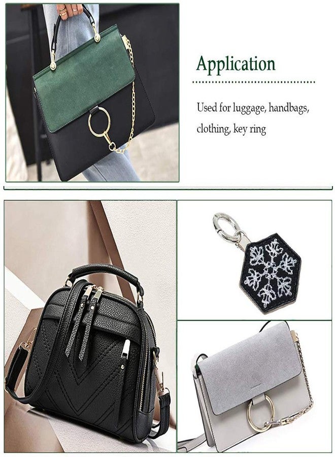 ZLYY Suitable for Women Crossbody Bag Silver O Spring Ring Fittings, 32mm x 42mm/1.26” x 1.65” (ID x OD) Handbag Buckle, 4Pcs - Image 3