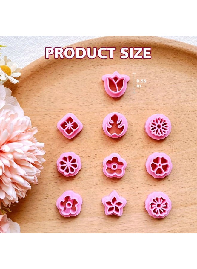 Keoker Spring Polymer Clay Cutters for Earrings, 20 Shapes Flower Clay Earrings Cutters - Image 5