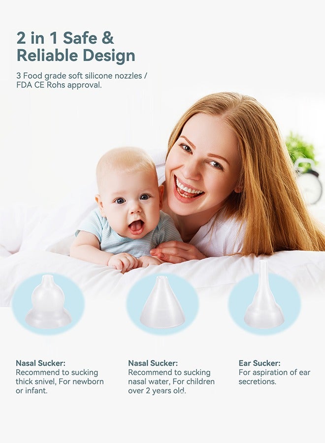 3-in-1 Nasal Aspirator for Baby with Booger Picker Tip, Electric Nose Suction for Baby, LCD Baby Nasal Aspirator - Image 3