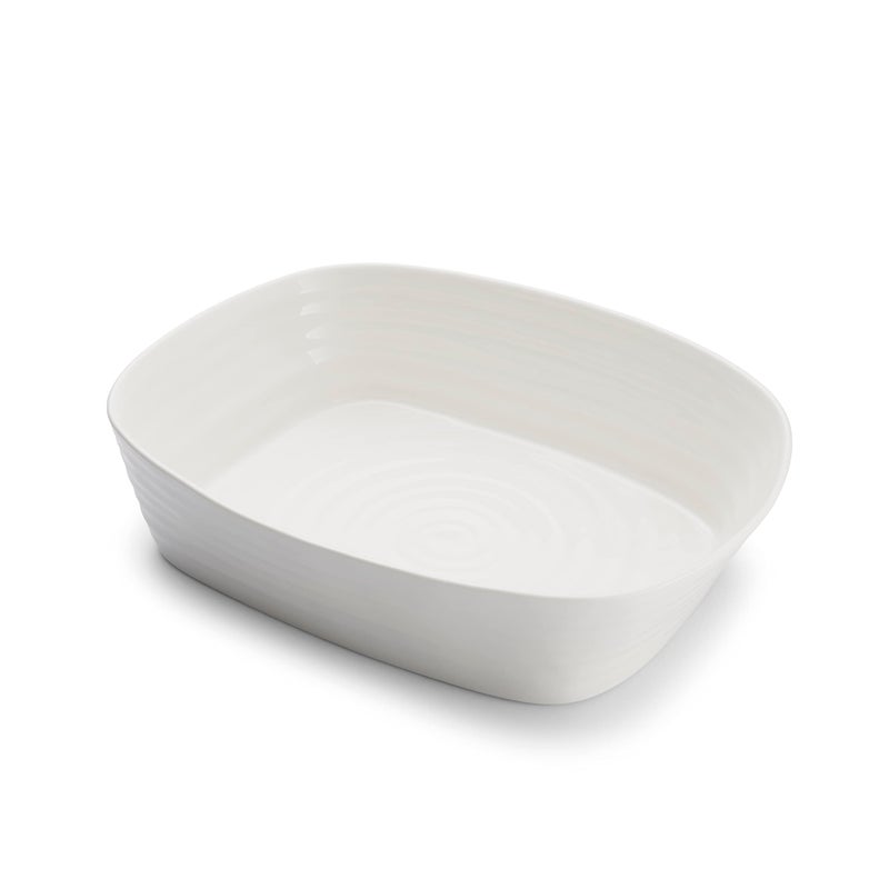 Portmeirion Sophie Conran Rectangular Roasting Dish, White Fine Porcelain Bakeware - 11.5 x 9.5 Inch Oven to Table Casserole Pan, Freezer to Oven Safe, Dishwasher & Microwave Use - Image 3