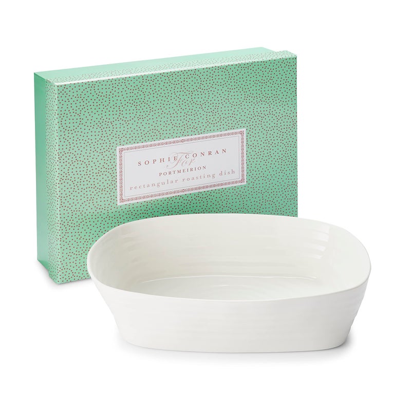 Portmeirion Sophie Conran Rectangular Roasting Dish, White Fine Porcelain Bakeware - 11.5 x 9.5 Inch Oven to Table Casserole Pan, Freezer to Oven Safe, Dishwasher & Microwave Use - Image 5