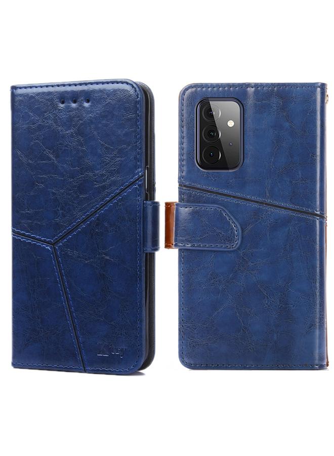 S-TOP Case For Samsung Galaxy A72 5G / 4G Geometric Stitching Horizontal Flip TPU + PU Leather Case with Holder & Card Slots & Wallet - Image 1