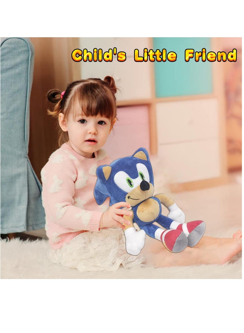 12" Sonic The Hedgehog Plush Toy Classic Sonic Figure Doll Plush Stuffed Animals Toys Gift for Boys Girls Movie Fans Blue - Image 3
