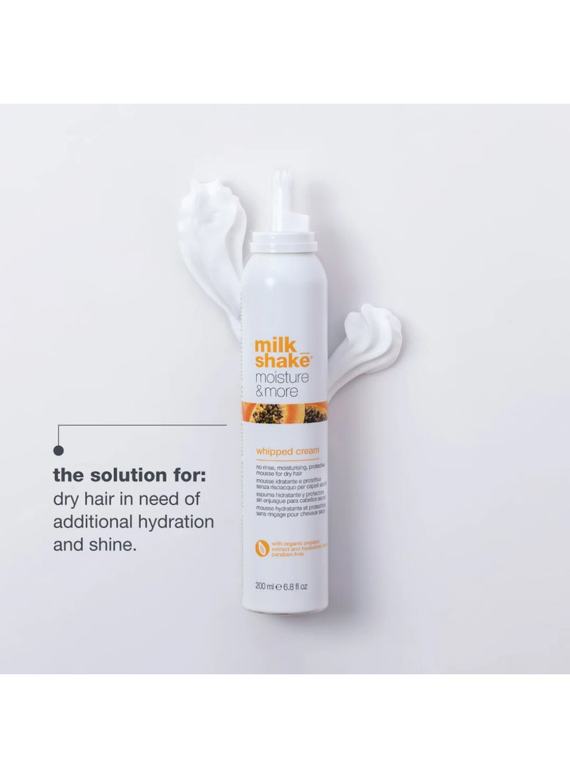 Milk Shake بلسم خفيف الوزن بدون شطف على شكل كريمة مخفوقة - يرطب بعمق، يضيف لمعانًا وي控制 التجاعيد مع بروتينات الحليب وحمض الهيالورونيك (200 مل) - Image 3