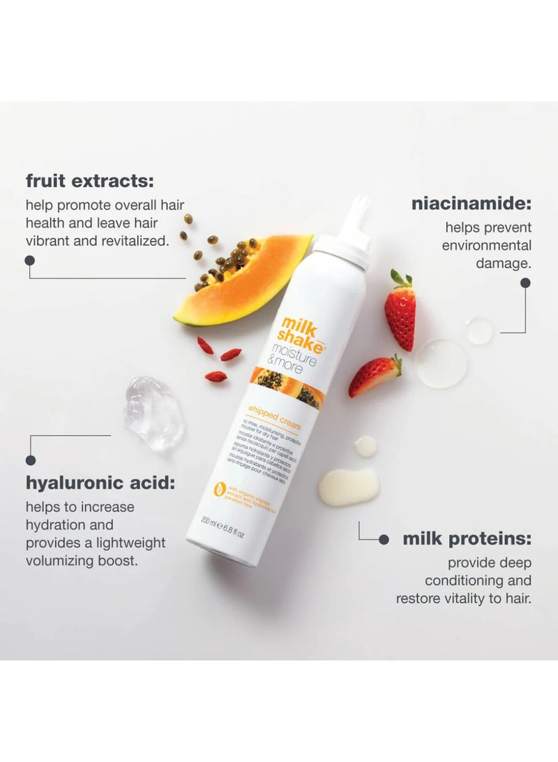 Milk Shake بلسم خفيف الوزن بدون شطف على شكل كريمة مخفوقة - يرطب بعمق، يضيف لمعانًا وي控制 التجاعيد مع بروتينات الحليب وحمض الهيالورونيك (200 مل) - Image 5