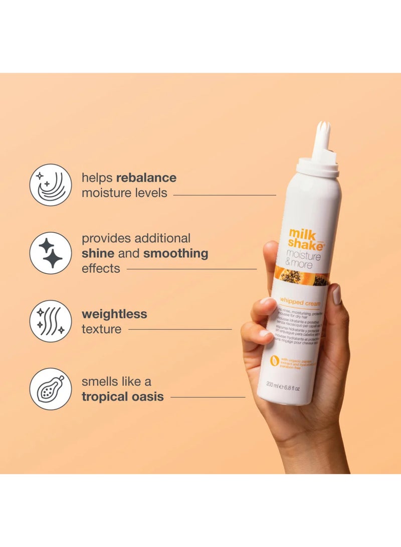 Milk Shake بلسم خفيف الوزن بدون شطف على شكل كريمة مخفوقة - يرطب بعمق، يضيف لمعانًا وي控制 التجاعيد مع بروتينات الحليب وحمض الهيالورونيك (200 مل) - Image 4