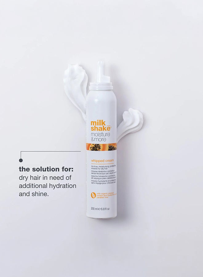 Milk Shake بلسم خفيف الوزن بدون شطف على شكل كريمة مخفوقة - يرطب بعمق، يضيف لمعانًا وي控制 التجاعيد مع بروتينات الحليب وحمض الهيالورونيك (200 مل) - Image 2