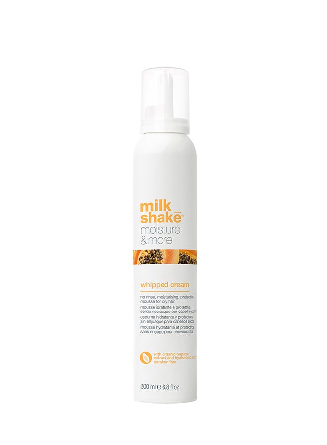 Milk Shake بلسم خفيف الوزن بدون شطف على شكل كريمة مخفوقة - يرطب بعمق، يضيف لمعانًا وي控制 التجاعيد مع بروتينات الحليب وحمض الهيالورونيك (200 مل) - Image 1