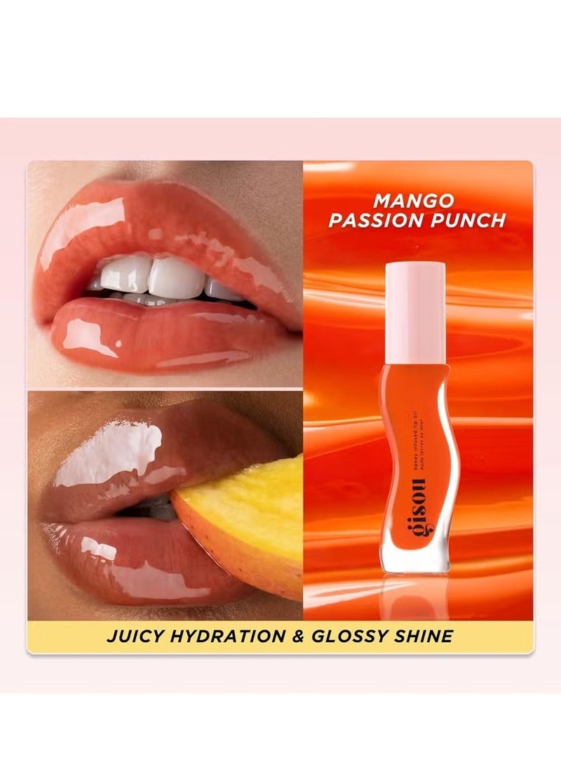جيسو مرهم الشفة المغذي بالعسل ، مرهم الشفة المغذي الجاف ، لمعان عالي ، مكياج ناعم ، لون مرجاني شفاف ، عطر فاكهة المانجو الاستوائية ، عطر المانجو ، 8ml - Image 3