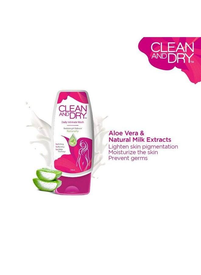 clean and dry Daily Intimate Wash 190 Ml Pack Of 1  - Image 3