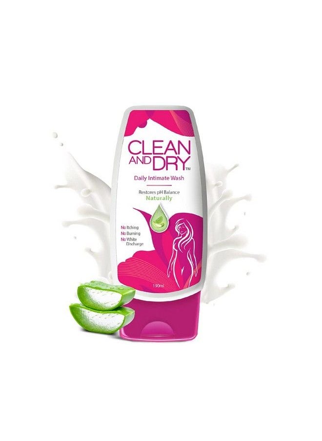clean and dry Daily Intimate Wash 190 Ml Pack Of 1  - Image 1