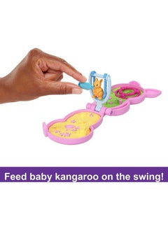 Polly Pocket 2 In 1 Travel Toy Playset Animal Toy With 2 Dolls & Accessories Mama & Joey Kangaroo Purse Large Compact  - Image 5