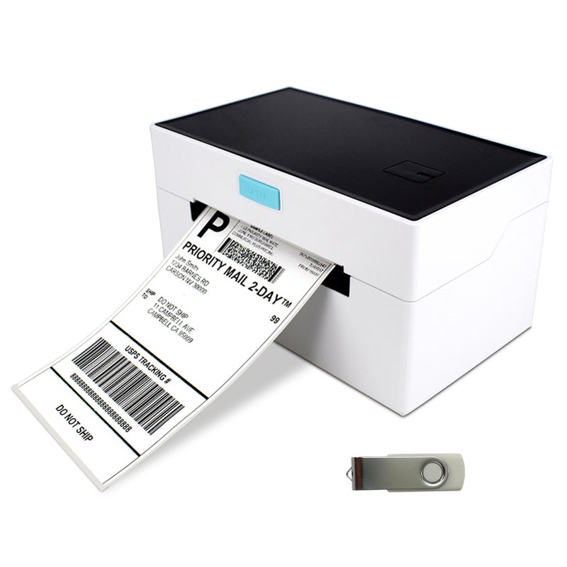 Desktop Thermal Label Printer for 4x6 Shipping Package Label Maker 160mm/s High Speed USB Connection Thermal Sticker Printer Max.110mm Paper Width Compatible with UPS Ebay Shopify FedEx - Image 1