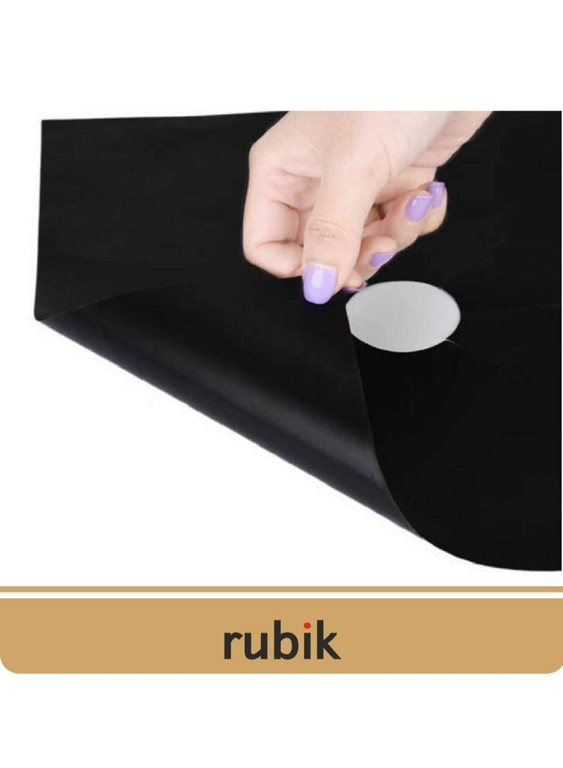 Rubik Gas Stove Burner Covers Non-Stick Gas Range Protectors Reusable Aluminum Foil Cover Liner Mat Pad -Dishwasher Safe Pack of 4 - Image 4
