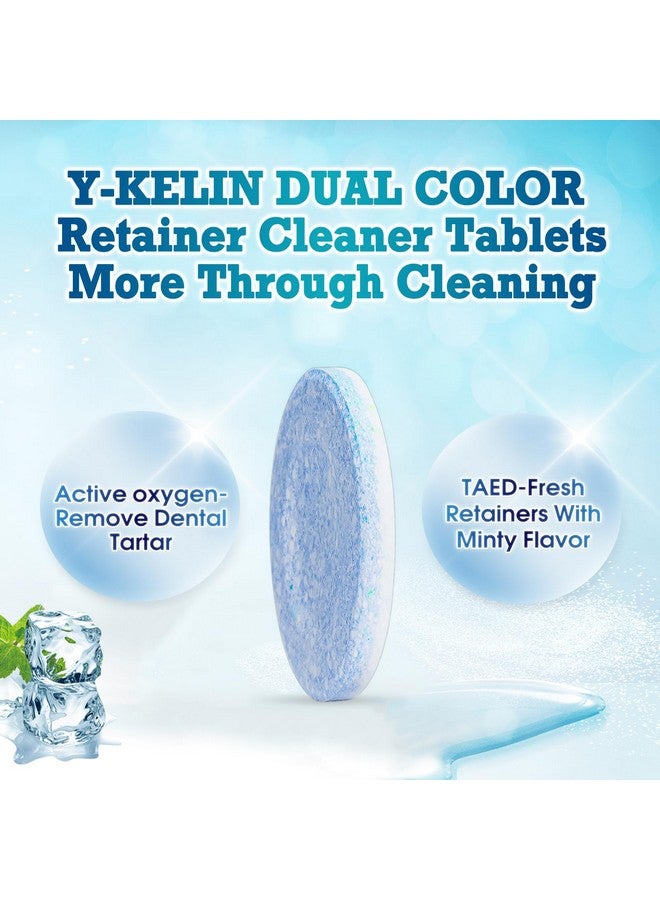 Y-Kelin Retainer Cleaner Tablets Invisalign Cleaner Denture Cleaning Tablets,Remove Stains Away,3 Month Nature Supply - Use for Invisible Clear Aligner,Partials Full Dentures,Night Guard,Mouthguard by Y-Kelin - Image 2