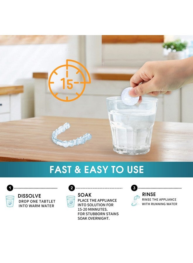 Y-Kelin Retainer Cleaner Tablets Invisalign Cleaner Denture Cleaning Tablets,Remove Stains Away,3 Month Nature Supply - Use for Invisible Clear Aligner,Partials Full Dentures,Night Guard,Mouthguard by Y-Kelin - Image 5