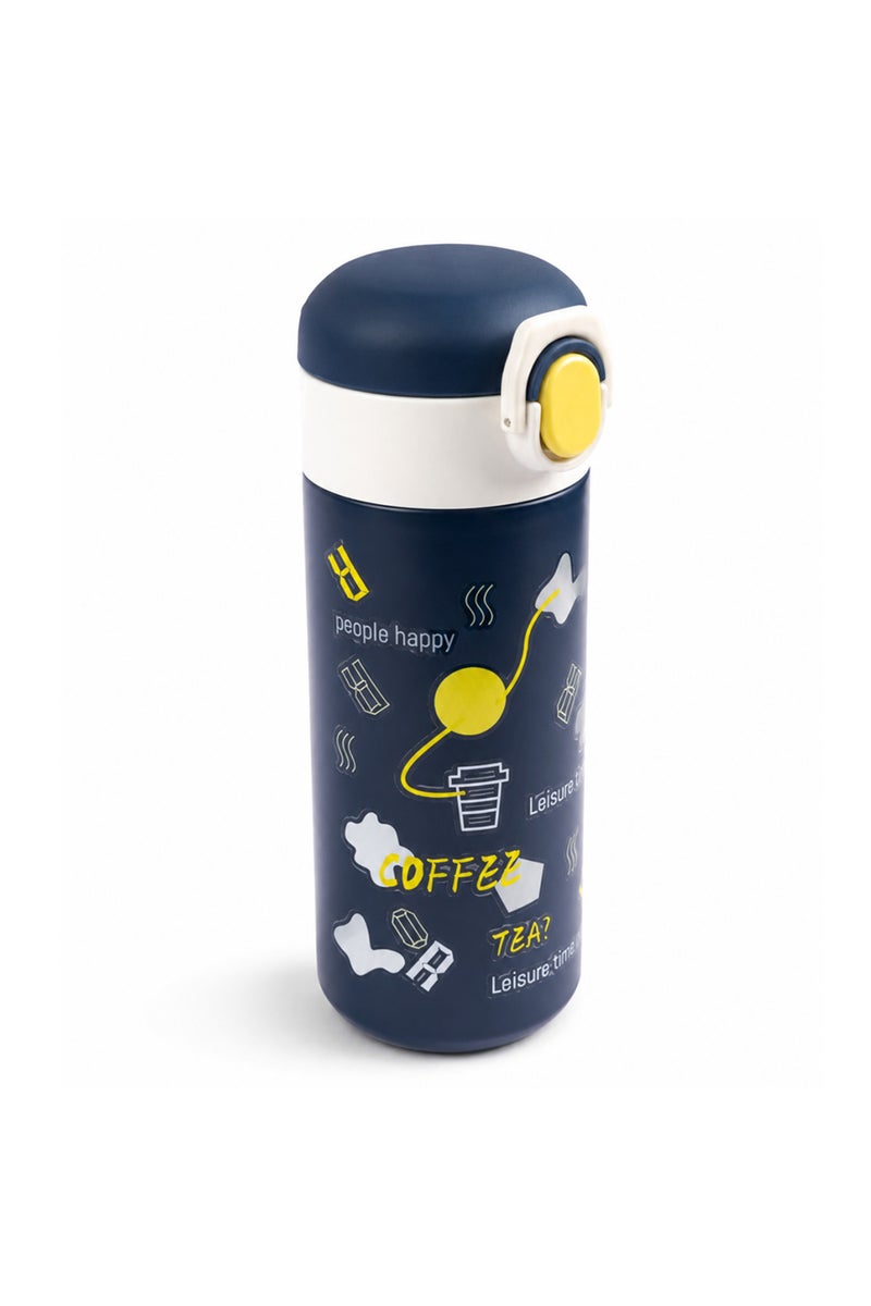 COCOBEE 500Ml Insulated Stainless Steel Water Bottle – Leakproof, Odour-Free, With Soft Grip Handle (Ages 3+) – Blue - Image 1