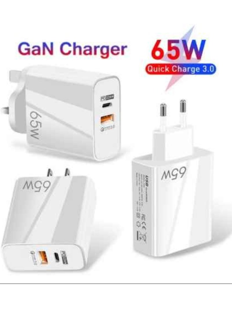 إلترازون 65W Fast Charge Adapter For MacBook Pro Laptop Type C PD Quick Phone Charger For iPhone 13 11 iPad Huawei Samsung - Image 5