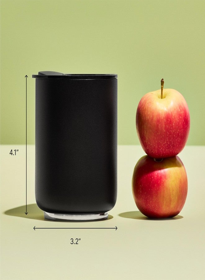 Fellow Rocky Lowball Tumbler Set of 2 - Insulated Stainless Steel Cocktail Tumblers with Ceramic Interior and Swivel Pebble Lid - 10 oz, Matte Black - Image 5