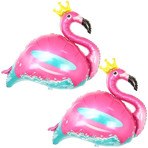 SAMOKA Flamingo Balloons2 PCS 40 Inch Pink Flamingo Foil BalloonsFlamingo Party DecorationsFlamingo Birthday Decorations - Image 1