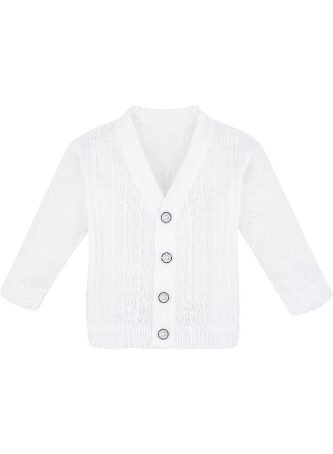 Lilax Lilax Baby Boy Cable-Knit Basic Knit Cardigan Sweater  - Image 1
