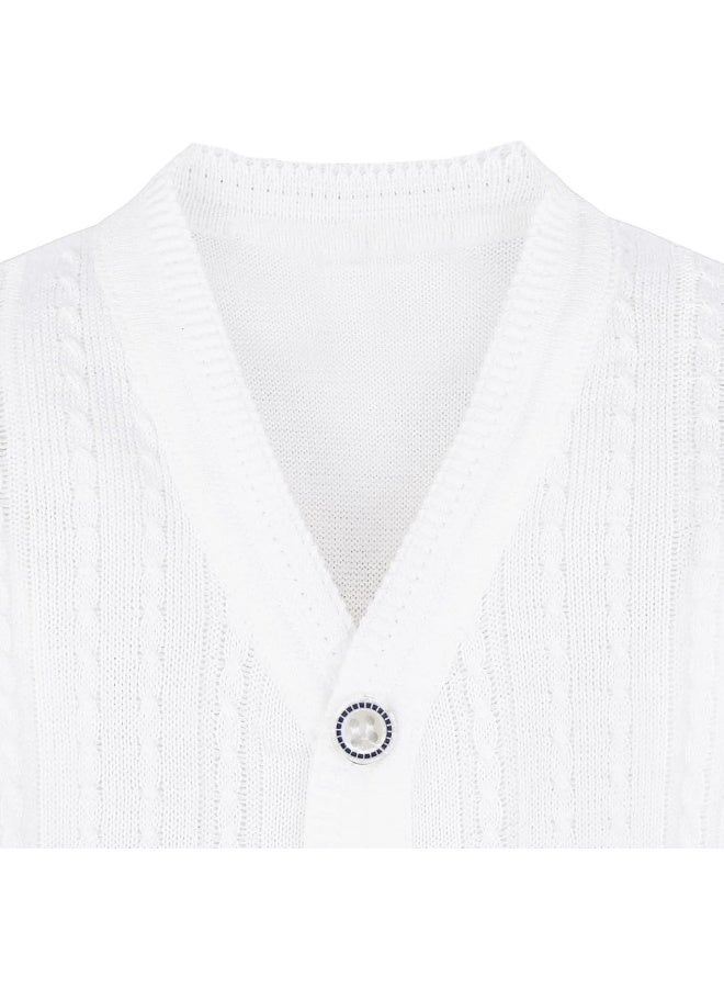 Lilax Lilax Baby Boy Cable-Knit Basic Knit Cardigan Sweater  - Image 4