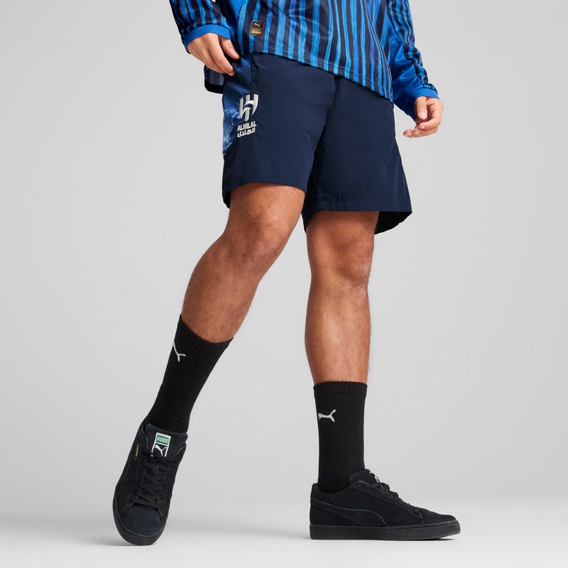 PUMA KID SUPER x AL-HILAL SFC Mens Blue Travel Shorts - Image 1
