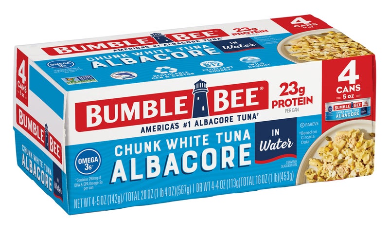 Bumble Bee Chunk White Albacore Tuna in Water 5 oz Can Pack of 4  Wild Caught Tuna  23g Protein per Serving High in Omega3s  NonGMO Project Verified Gluten Free Kosher - Image 3