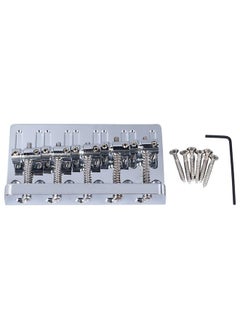 Electric Bass Bridge 5 String Bass Saddle Bridge Thickened Tailpiece Bridge Replacement with Screws Wrench Silver - pzsku/ZE87D024A4766EF9C9003Z/45/_/1732166641/906c7de9-820d-4fc2-9a3f-fe95f0c05240