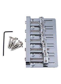 Electric Bass Bridge 5 String Bass Saddle Bridge Thickened Tailpiece Bridge Replacement with Screws Wrench Silver - pzsku/ZE87D024A4766EF9C9003Z/45/_/1732166649/d99309c6-c659-4215-8e7d-8ce98bf55063