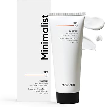 Minimalist Sunscreen SPF 50 Lightweight No White Cast Broad Spectrum PA Acne Safe For Men Women 50 g Pack of 1 - Image 1