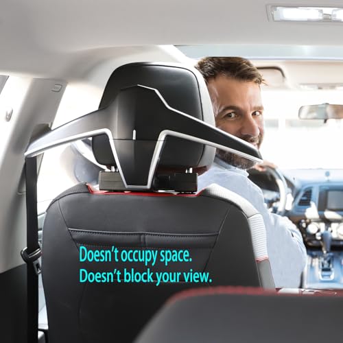 DC Car Clothes Hanger for Jacket Suit Shirt Auto Headrest Back Seat Coat Hangers (High-Grade) - Image 2