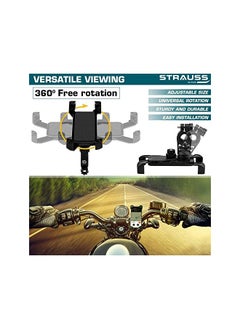 STRAUSS Bike Mobile Holder - Adjustable 360° Rotation Bicycle Phone Mount | Bike Accessories | Bike Phone Holder (Black)  - Image 3