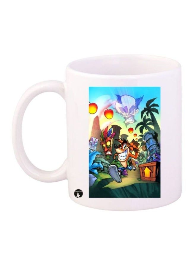 RKN Crash Video Game Printed Coffee Mug Blue/Yellow/Red - Image 2