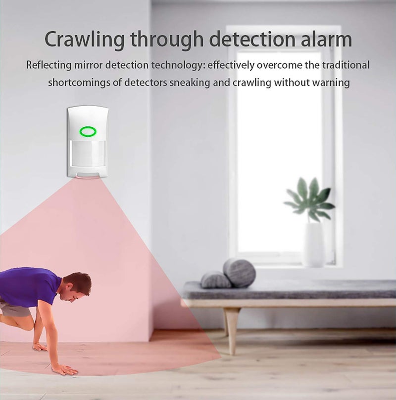 Gaoducash حساس حركة ذكي لاسلكي: كاشف حركة PIR، إنذار أمان منزلي بالأشعة تحت الحمراء WiFi، تحكم عبر تطبيق TUYA، لا حاجة إلى محور، حساس حركة ذكي للأعمال - Image 4
