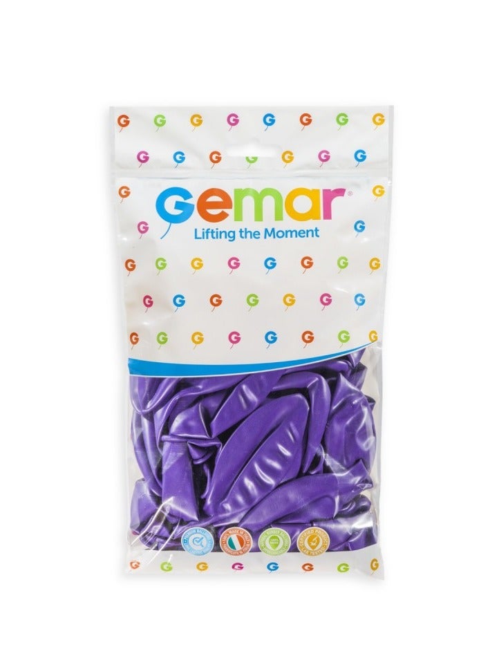 Gemar بالون لاتكس بنفسجي قياس 19 بوصة 10 قطع - Image 2