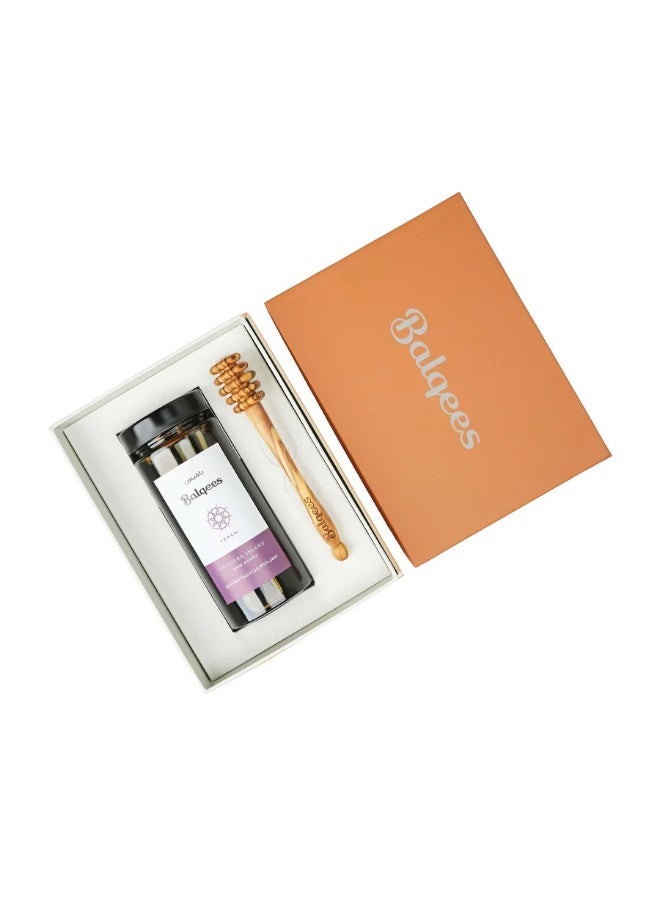 Balqees Yemeni Sidr Do'Ani Gift Box Honey Bundle 400g & Drizzler - Image 2