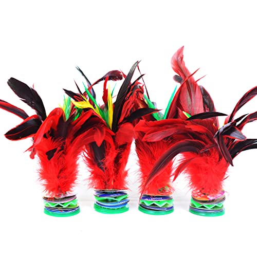 Baitaihem 4 Pack Colorful Kick Shuttlecock Fancy Chinese Jianzi Foot Sports Outdoor Game - Image 1
