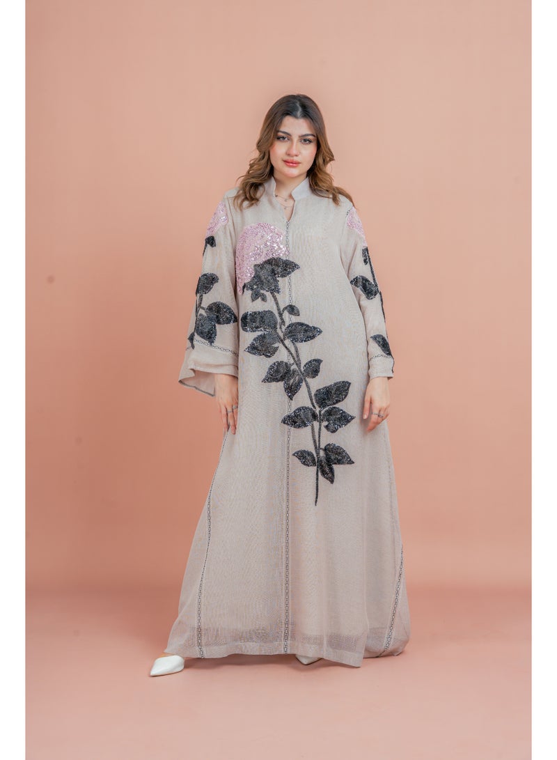 اكسا جلابية كريستال يدوية حديثة - Image 1