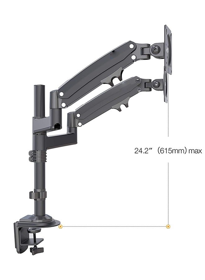 Arabest Dual Monitor Desk Mount Stand Full Motion Swivel Computer Monitor Arm Fits 2 Screens up to 32'' with Load Capacity 4.4~26.4lbs for Each Monitor - Image 5