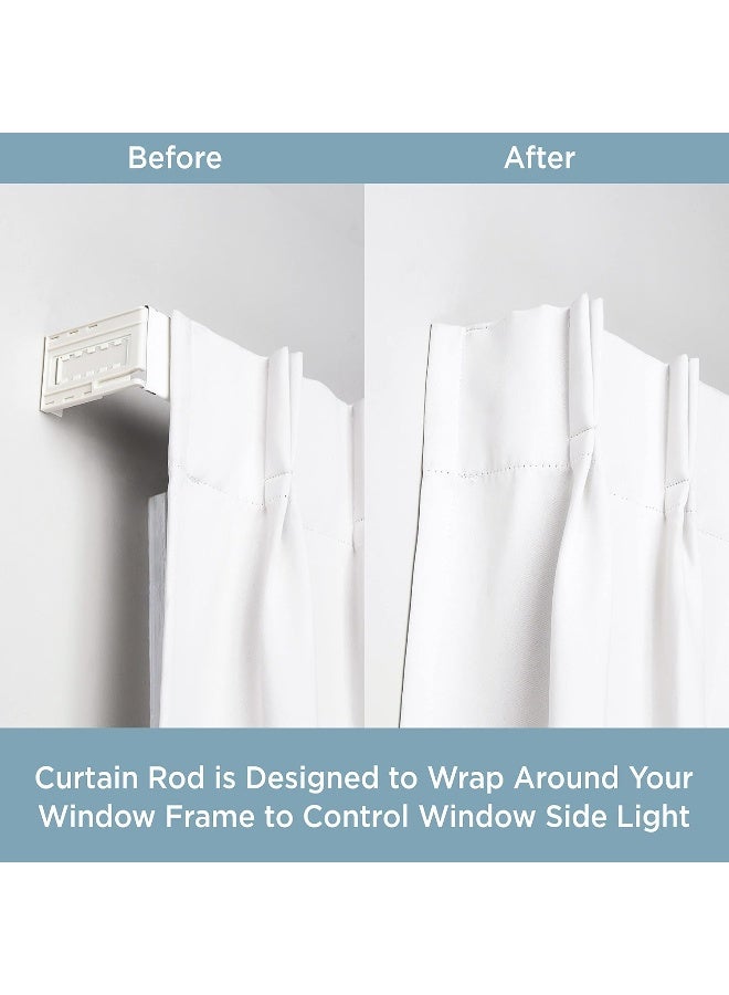 Kenney 506AP Classic 2.5 Adjustable Projection, 28 to 48-Inch Wide Pocket Curtain Rod, White - Image 3