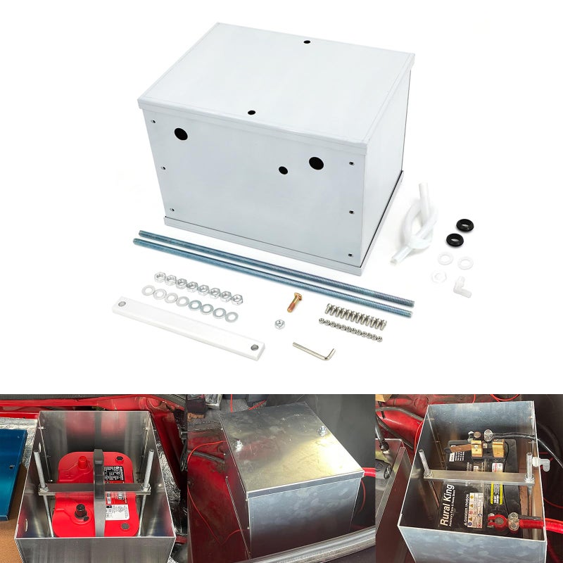 CNRAQR Complete Aluminum Battery Box Relocation Kit Universal Billet Race Off Road KitCable not included