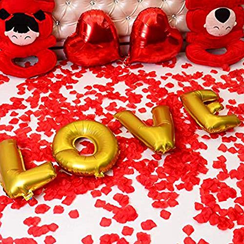 LZXD 1000 Pieces Black Artificial Silk Rose Petals Flower Decoration Wedding Party Color Black - Image 3