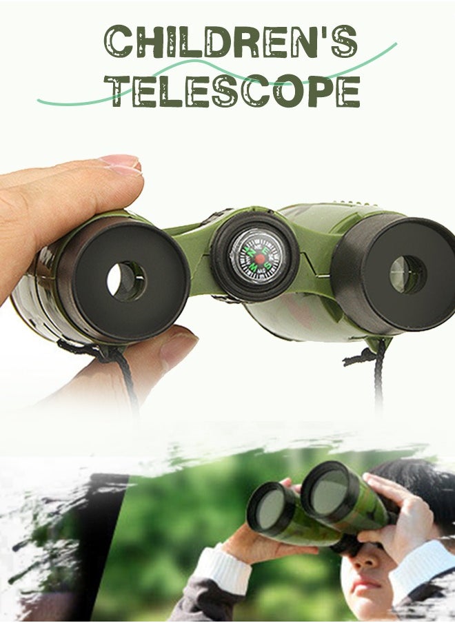 GROIC Outdoor Children's Binoculars with Compass Equipment Model Educational Toys  - Image 2