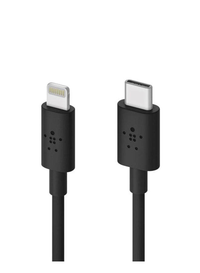 Belkin 1 Meter PVC Lightning to C Cable Black - Image 1
