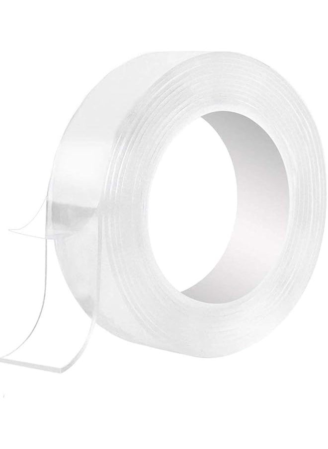 PROMASS promass 16.5FT Double Sided Tape Adhesive Nano Tape Transparent Washable Reusable Multipurpose Sticky  - Image 1