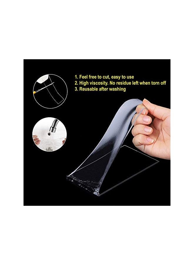 PROMASS promass 16.5FT Double Sided Tape Adhesive Nano Tape Transparent Washable Reusable Multipurpose Sticky  - Image 2